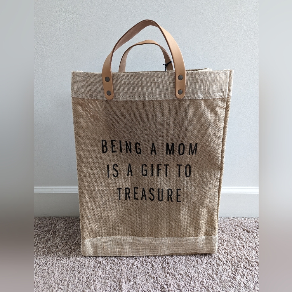 NEW Apolis Global Citizen Market Burlap Tote Bag NWT